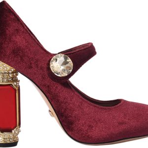 XOBZJH Women's Chunky High Heel Pumps Ankle Strap