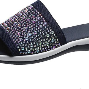 Slippers For Women Indoor And Outdoor Rhinestone U