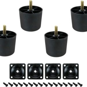 LC LICTOP Plastic Round Tapered Sofa Legs M8 Threa