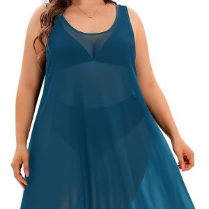 Pinup Fashion Plus Size Swimsuit Cover Up Beach Sw