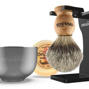 Shaving Set, Anbbas 4in1 Pure Badger Hair Shaving