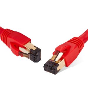 Cat 8 Ethernet Cable Network Patch Red 25ft 40Gbps