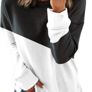 HUUSA Women's Casual Crewneck Soft Oversized Sweat