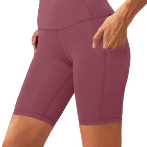 Women's High Waist Biker Short Side Pocket Workout