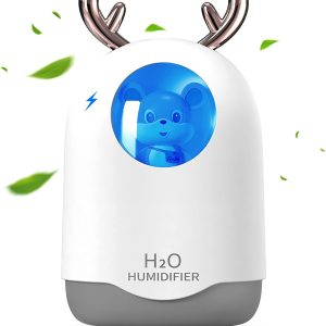 IQeer Portable Mini Humidifier,300ml Small Cool Mi