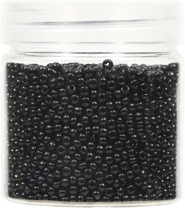 BALABEAD Opaque Black Color Loose Seed Beads About