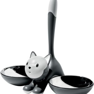 Alessi Tigrito Cat Bowl, 1 Stück (1er Pack), Grey