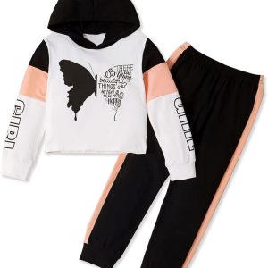 PATPAT Toddler Girls Clothes 2-piece Kid Girl Lett