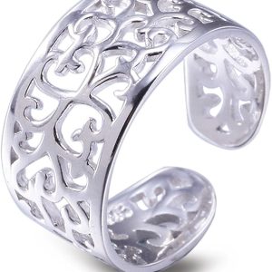 VIKI LYNN Toe Rings for Women Sterling Silver Adju