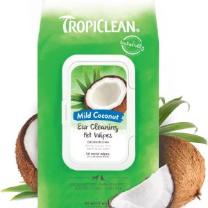 TropiClean Mild Coconut Dog Ears Cleaning Wipes