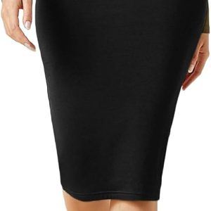 Floerns Women's Basic Solid Stretch High Waist Bod