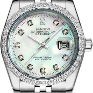 Gosasa Men's Gold Crystal-Accented Wrist Watch Sta