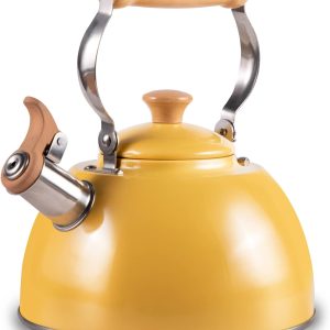 ROCKURWOK Whistling Tea Kettle, 2.7 QT / 86 OZ, Ye