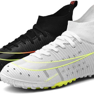 Maylrvjv Men's High-Top Soccer Shoes Anti-Slip Wea