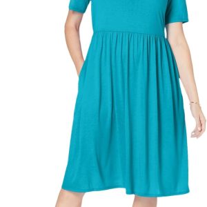 Woman Within Women's Plus Size Empire Waist Tee Dr