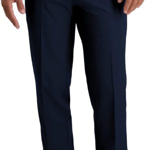 Haggar Men's Cool 18 Pro Slim Fit Flat Front Super