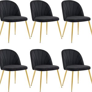 X-VOLSPORT Modern Velvet Dining Chairs Set of 6, T