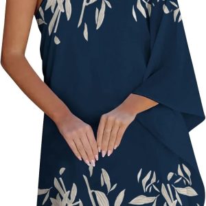 Modern Evening Dress for Women Solid Color Thin Va