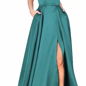 FOVIGUO Prom Dress, Vacation Retro Plus Size Cockt