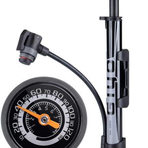 Mini bomba de bicicleta con manómetro, bomba portá