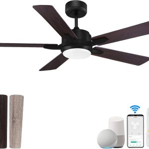 52 Smart Ceiling Fan with Lights Remote Control,Q