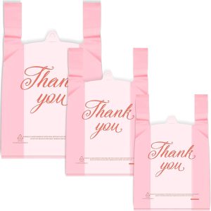 200 Pieces Thank You Shopping Bags in 3 Sizes, 10