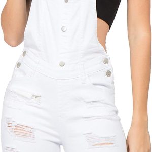 Twiin Sisters Women's Front and Back Ripped Slim C