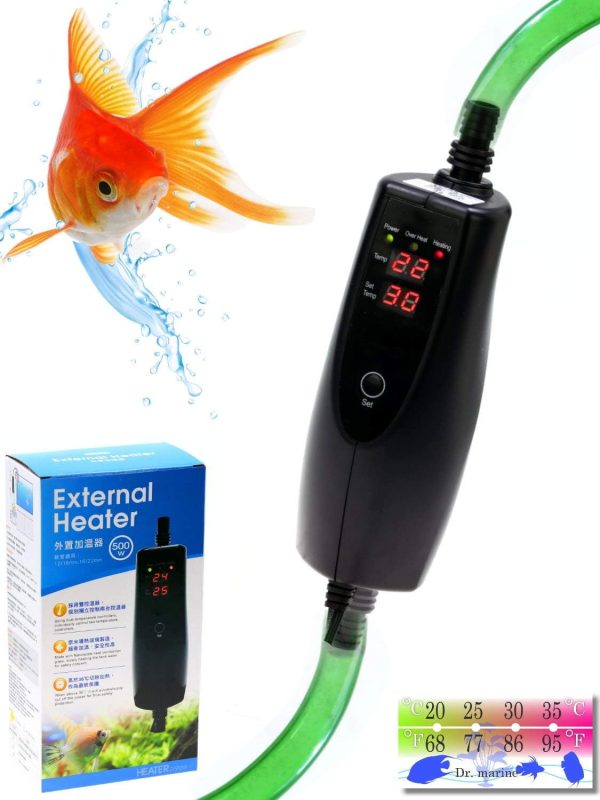 CORISRX 150w/300w/500w in-Line External Heater Aqu