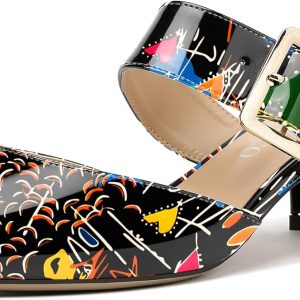 MODENCOCO Women's Adjustable Strap Buckle Patent S