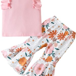 AIKEIDY Toddler Baby Girl Clothes Summer Outfits R