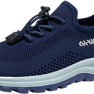 White Sneakers for Men Soft Sole Trainers Slip On