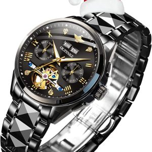 OUPINKE Men's Watch Automatic 44mm Big Dial Tungst