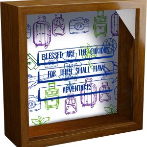Travel Lovers Shadow Box Wall Decor - 6x6x2" Woode