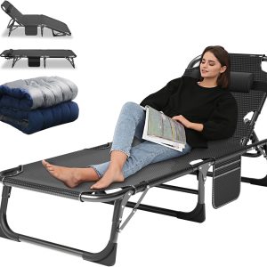 LILYPELLE Folding Outside Chaise Lounge Chair with