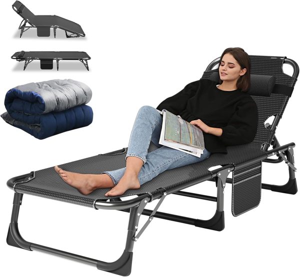 LILYPELLE Folding Outside Chaise Lounge Chair with