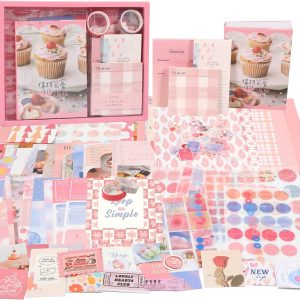 KINBOM Aesthetic Scrapbook Kit, 346pcs Bullet Junk