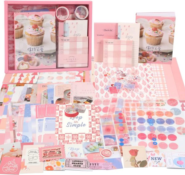 KINBOM Aesthetic Scrapbook Kit, 346pcs Bullet Junk