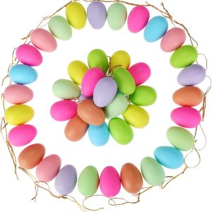 60 Pcs Easter Egg Decorations Hanging Tree Decorat