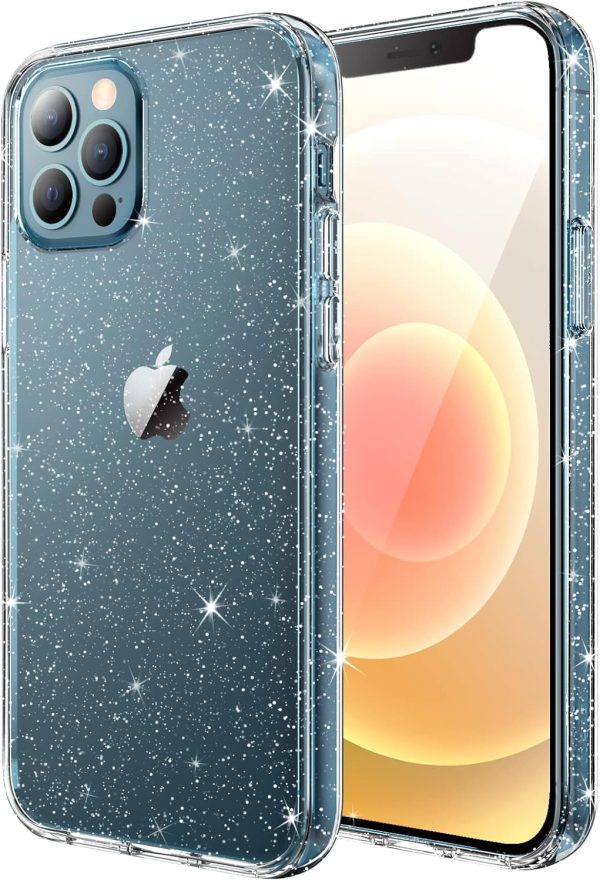 JETech Glitter Case for iPhone 12/12 Pro, 6.1-Inch