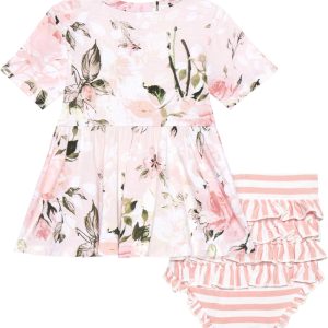 Posh Peanut Short Sleeve Basic Peplum Top Bloome