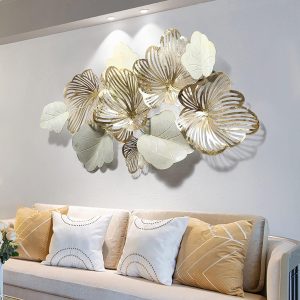 thlabe Home Decor Metal Wall Art Leaves, Modern La