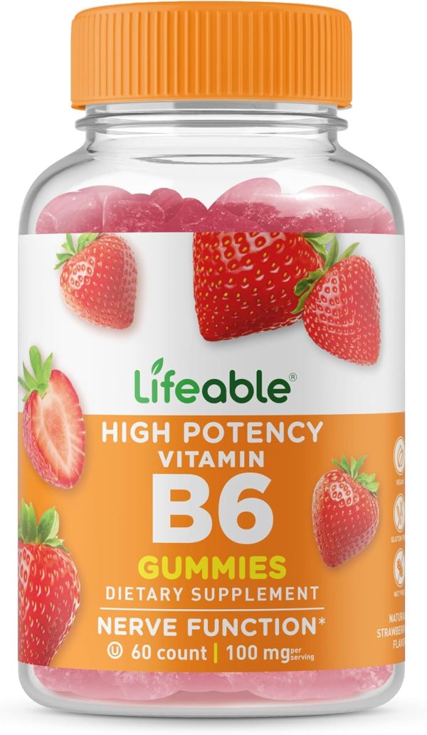 Lifeable Vitamin B6 100mg - Great Tasting Natural