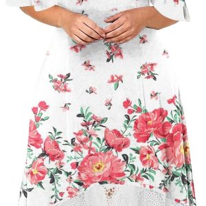 Wrap Dress For Women, Casual Plain Loose Summer Lo