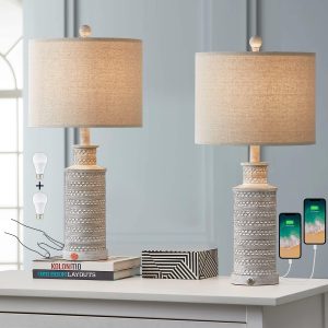 BOBOMOMO 3-Way Dimmable Touch Control Table Lamp S