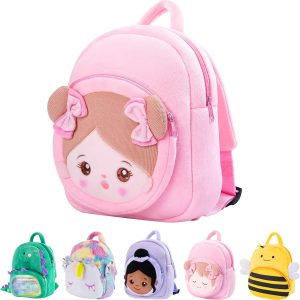 OUOZZZ 11" Toddler Backpack for Girls, Soft Plush