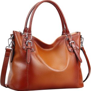 HESHE Womens Genuine Leather Purses and Handbags