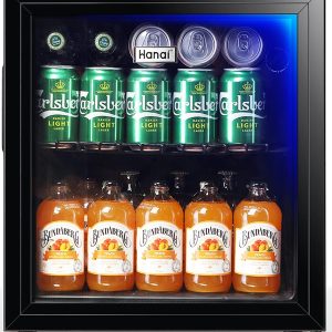 WANAI Beverage Refrigerator Cooler 60 Cans Mini Fr