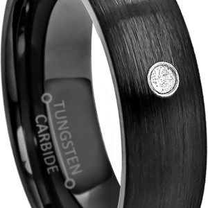 Jewelry Avalanche 0.07ct Diamond Tungsten Ring - 6