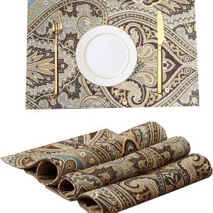 Luxury Retro placemats for Dinner Table Set of 4,M