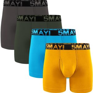 5Mayi Mens Underwear Boxer Briefs Cotton Boxer Bri